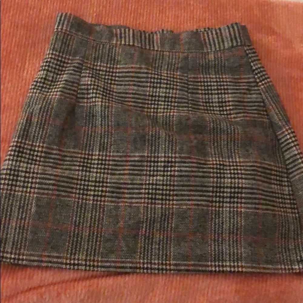 Plaid mini skirt